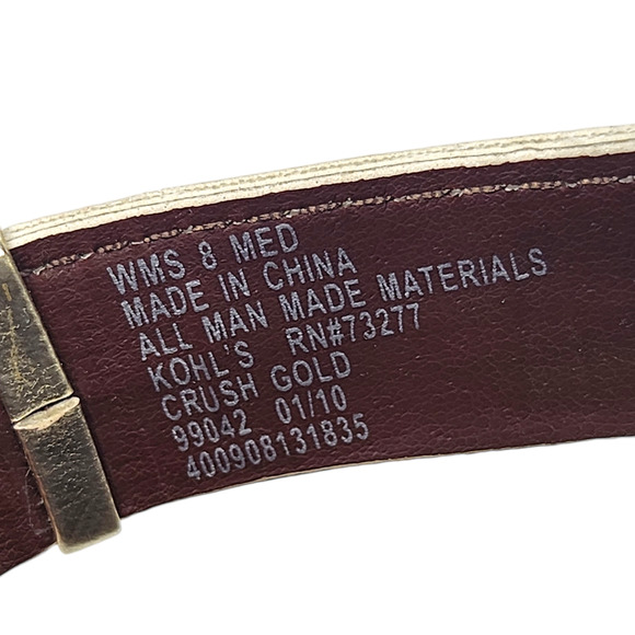 SO Sandals Womens 8 Gold Brown Strappy Summer Rubber Comfy Dressy Thong Flat - Picture 11 of 11